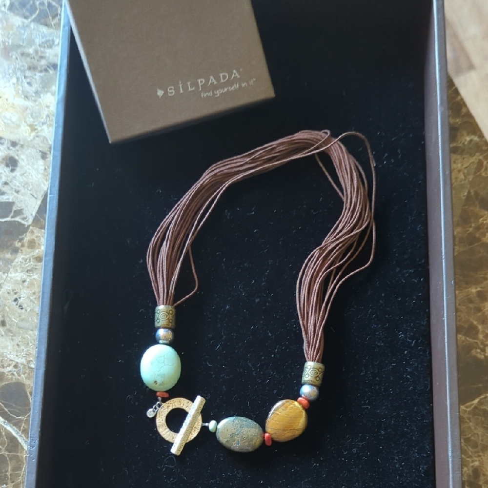 Silpada Brown and Gold Layered Necklace